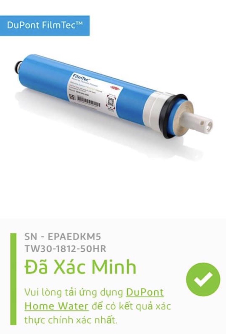 Mang ro dupont 50,mang ro máy lọc nước.màng lọc nước ro.