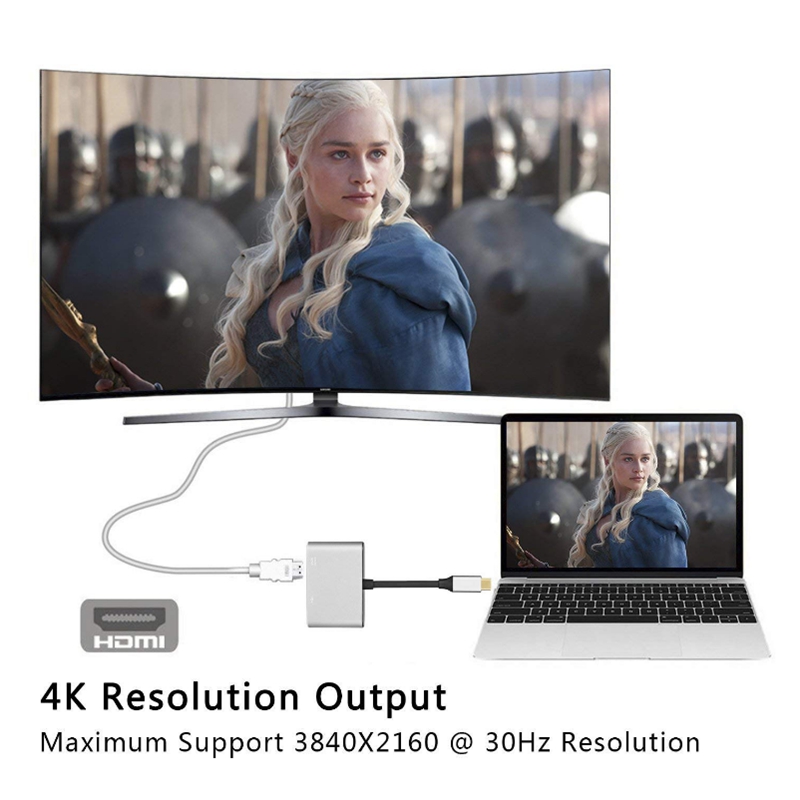 Cáp Chuyển Đổi USB TYPE-C Sang HDMI Và VGA - USB TYPE-C