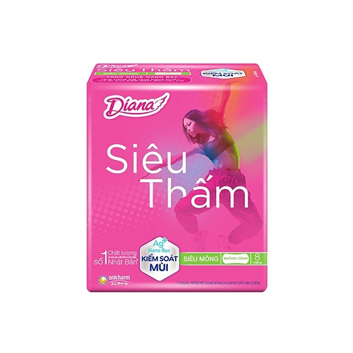 Combo 4 băng vệ sinh diana siêu thấm siêu mỏng không cánh