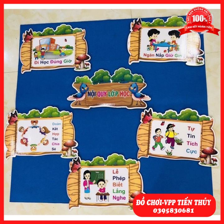 Nội Quy Lớp Học - Tranh Decan Bồi Xốp Trang Trí Lớp Mầm Non