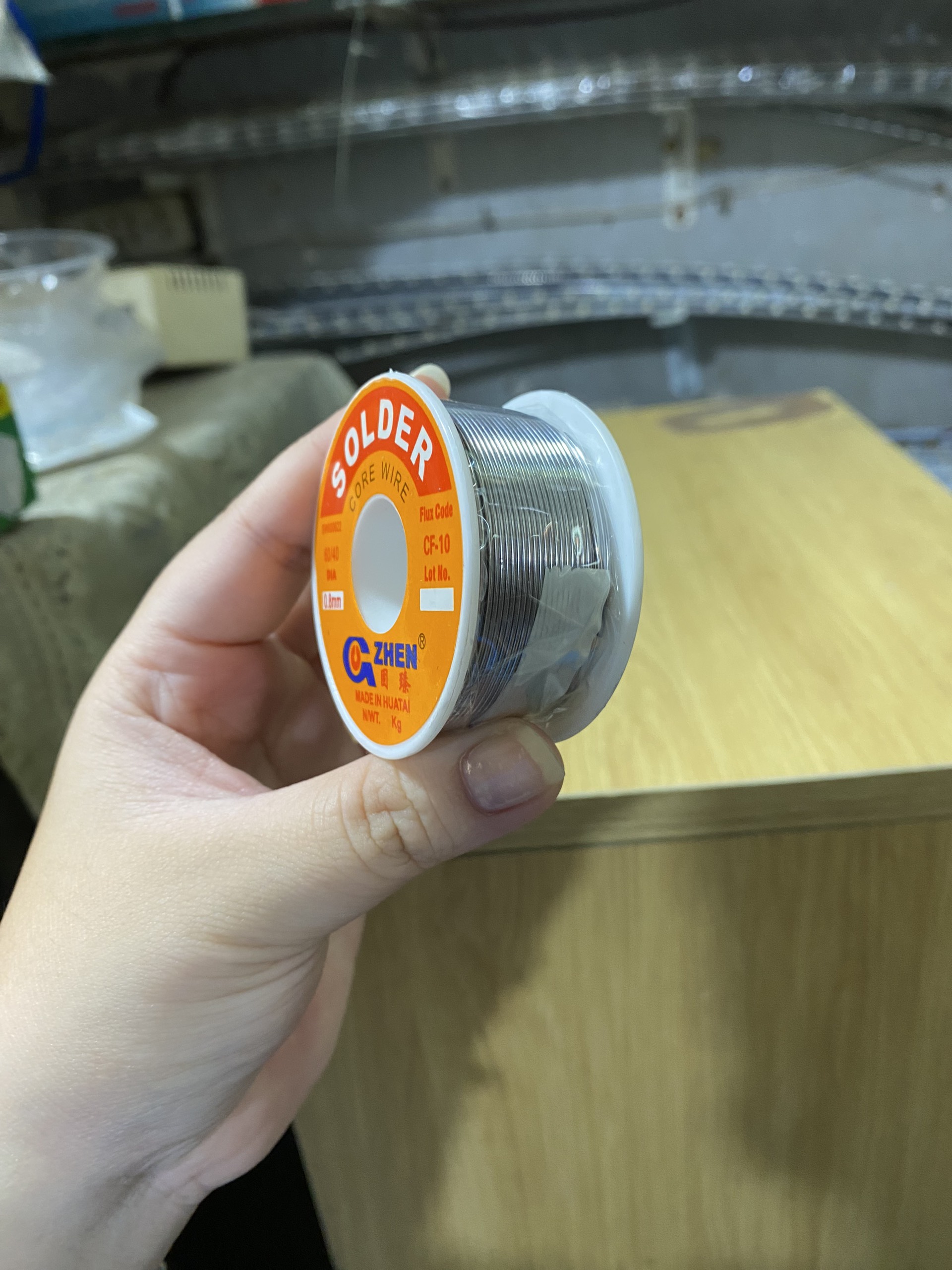 Chì hàn (thiếc hàn) Zhen 0.8mm loại tốt 100G