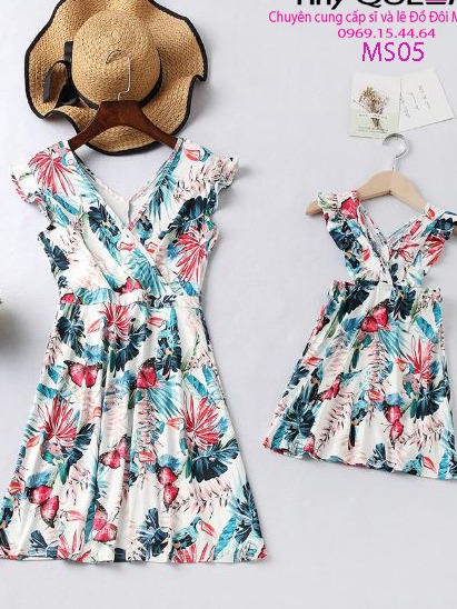 Đầm đôi mẹ và bé. MS05 (giá 1 cái)
