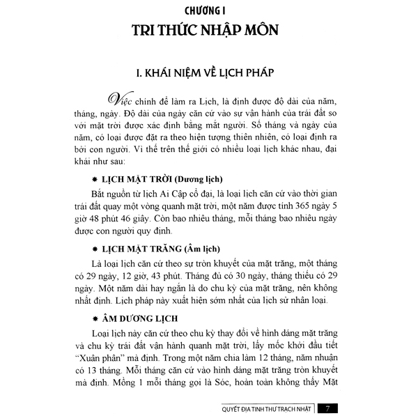 Quyết Địa Tinh Thư - Trạch Nhật