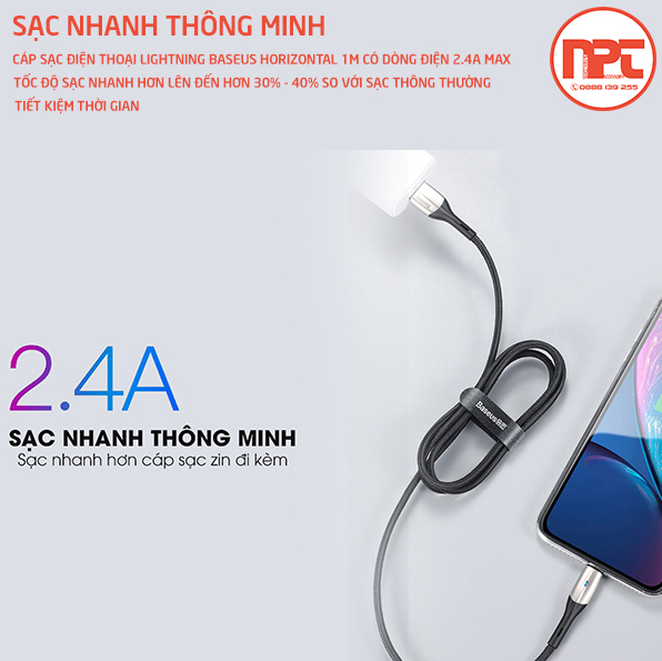 Cáp sạc nhanh Baseus Chính hãng USB iPhone
