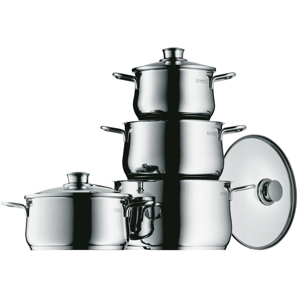 Wmf diadem plus 5pc cookware set, stainless steel, 5kg