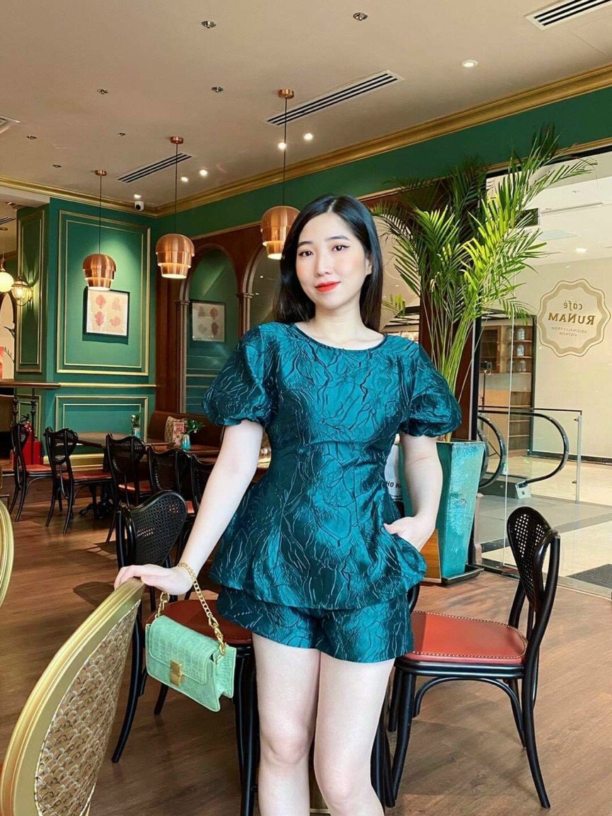 [HCM]Set bộ nữ gấm lụa  trẻ trung siêu đẹp cột nơ phía sau mẫu mới 2021