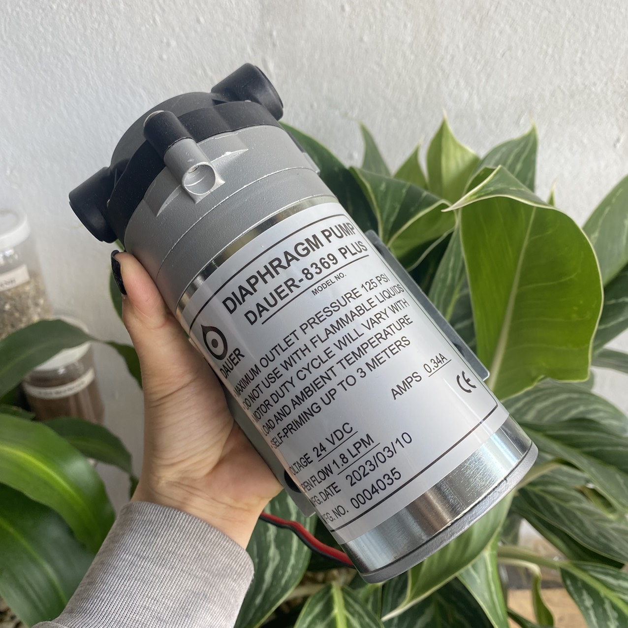Máy bơm nước tăng áp, phun sương 8369 24V kèm Adapter
