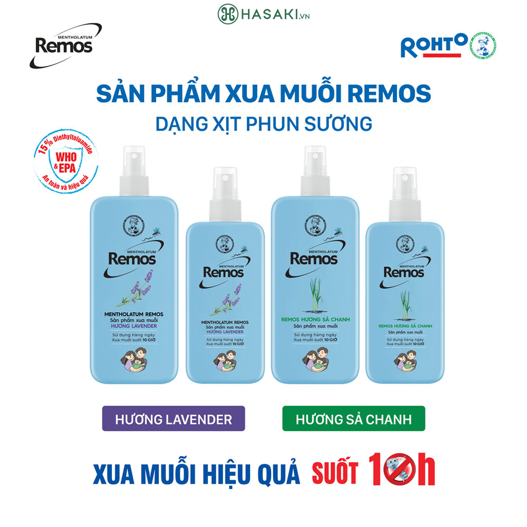 XỊT CHỐNG MUỖI, CÔN TRÙNG ĐỐT- REMOS 60ml