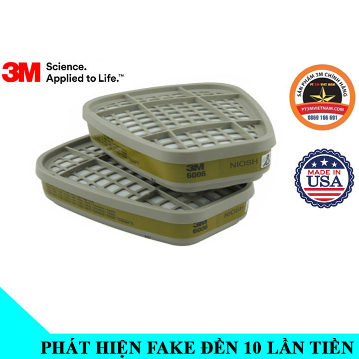 Phin lọc phòng độc hơi amoniac, methilamin, formaldehit, HF 3M 6006