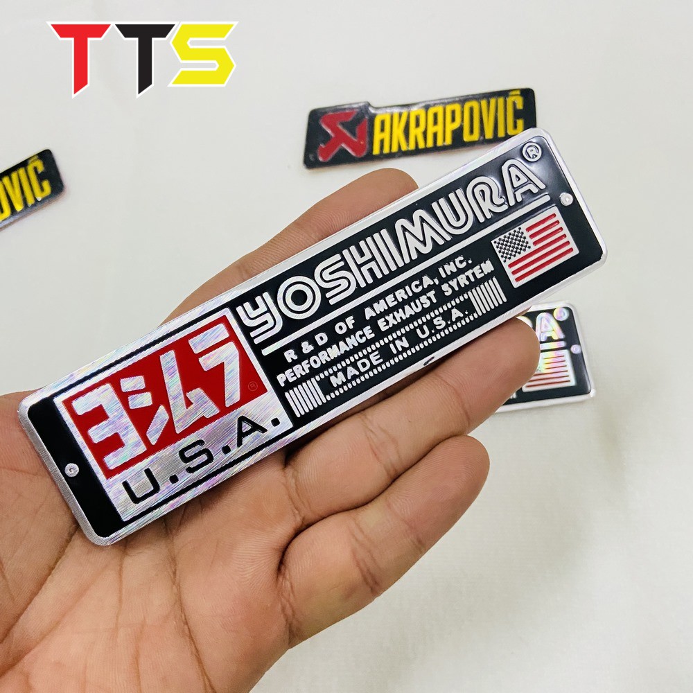 [HCM]Tem nhôm sử dụng dán pô dán gắp xe máy trang trí đẹp mắt ( YOSHIMUARA LEOVICE. AKRAPOVIC )