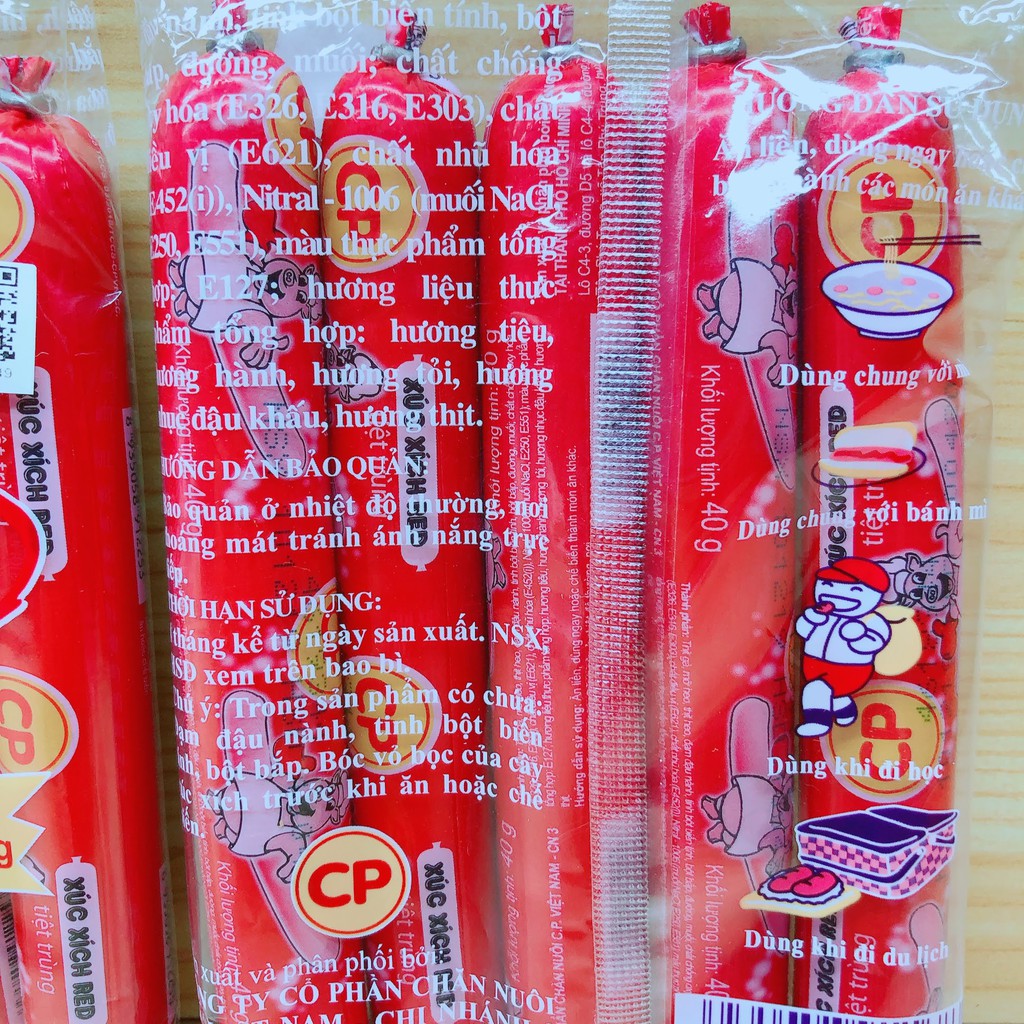 [COMBO 5 GÓI] Xúc xích Red CP tiệt trùng - 200g