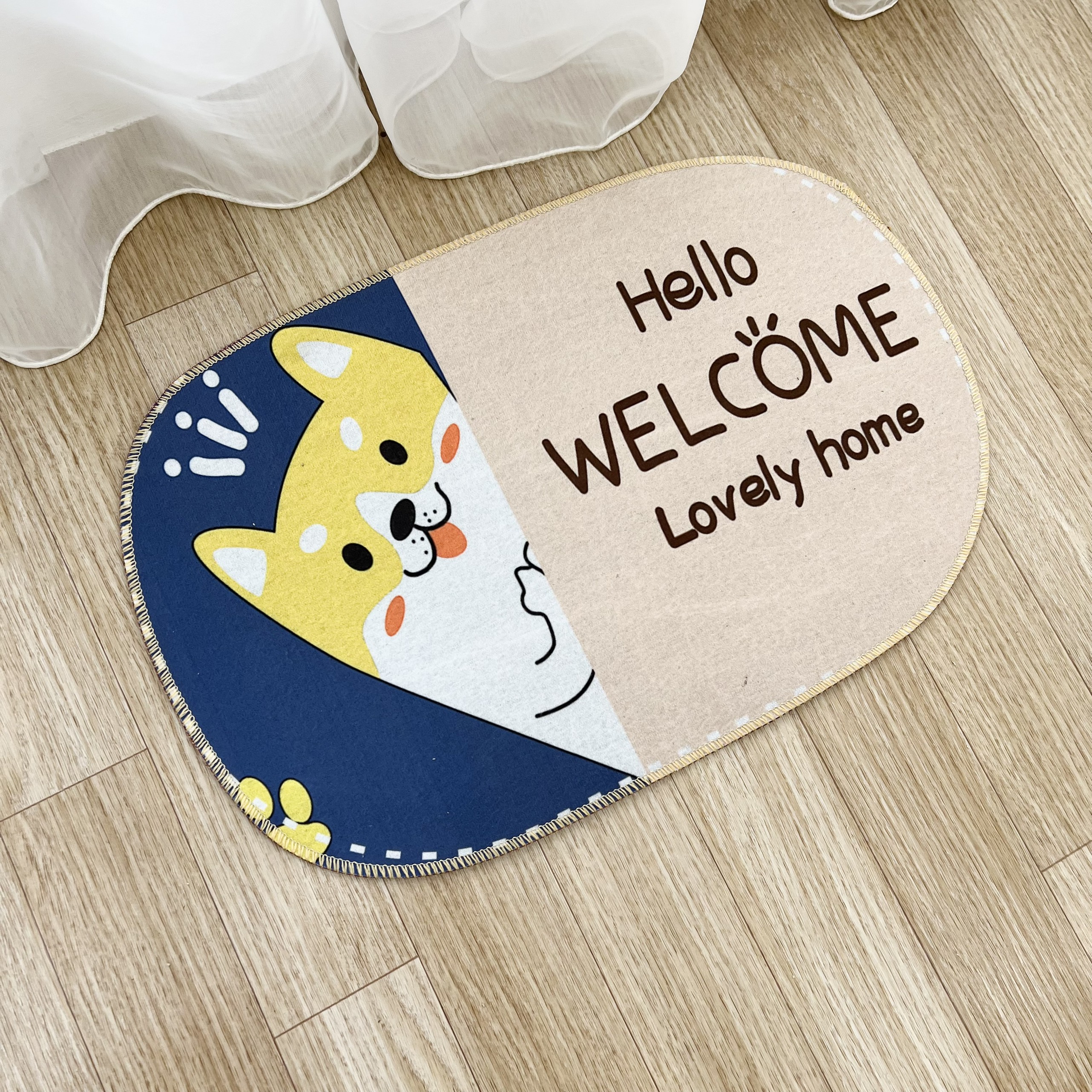 Thảm lau chân, thảm chùi chân nhà bếp bali gấu dâu hồng lotso đế cao su chống trơn trượt 40x60cm - Trang trí Hưng Chiếu