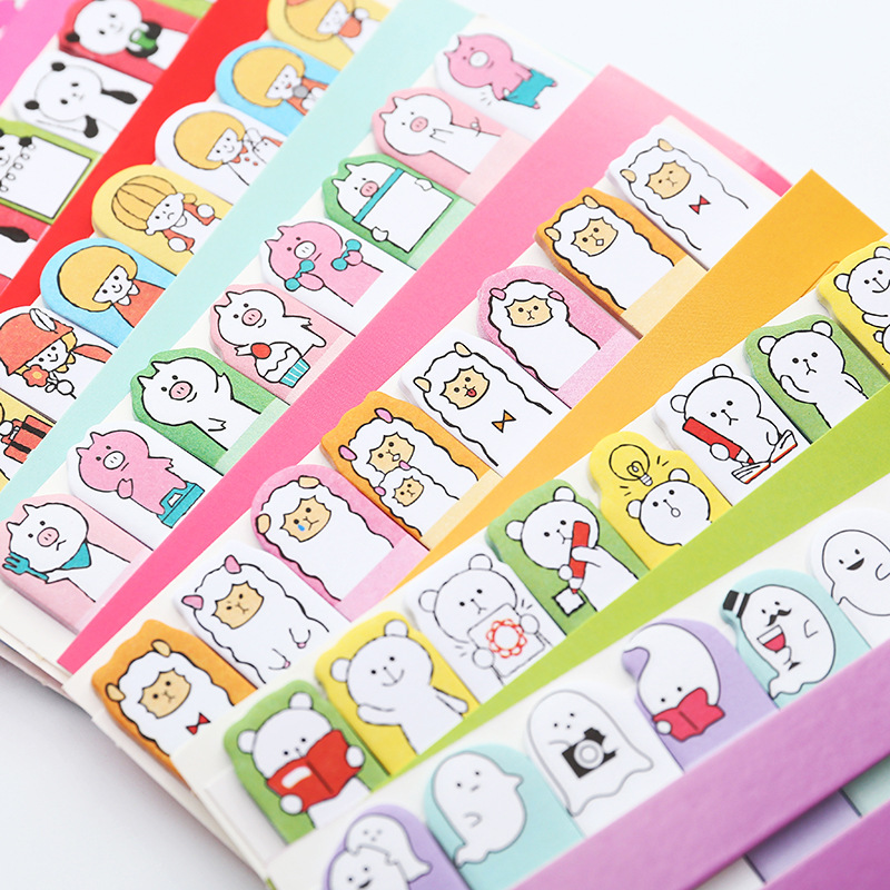 Giấy Note Đánh dấu trang hình thú đứng - Sticker