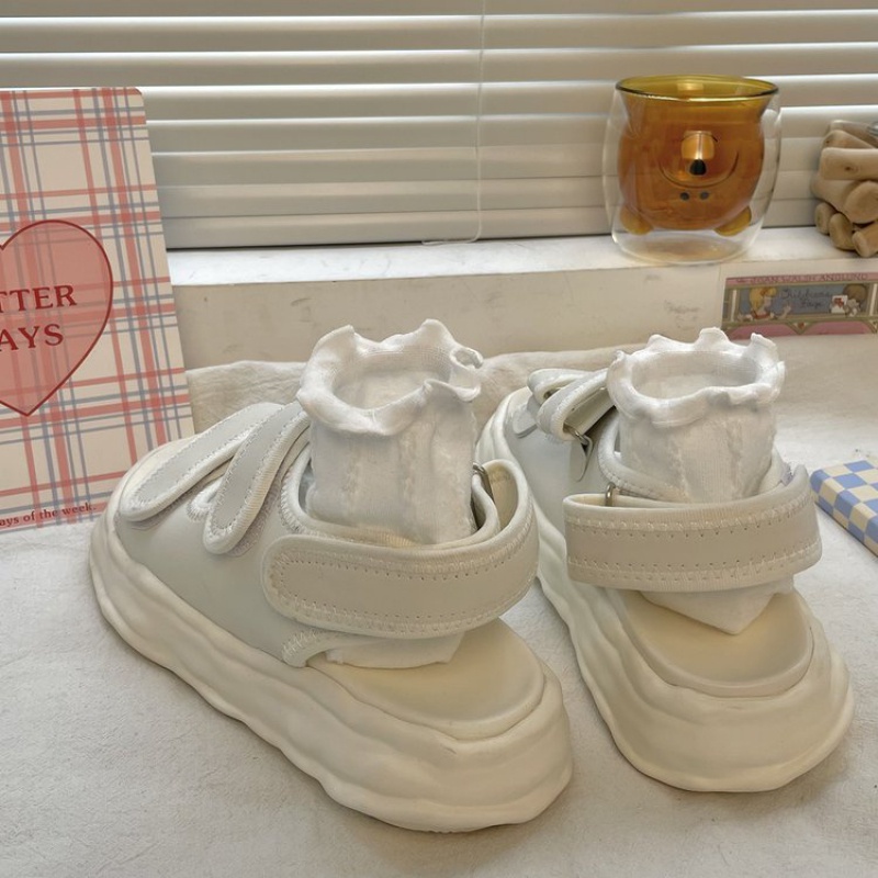 Sandal Đế Xuồng 3-5cm Quai Dán Trẻ Trung Cá Tính