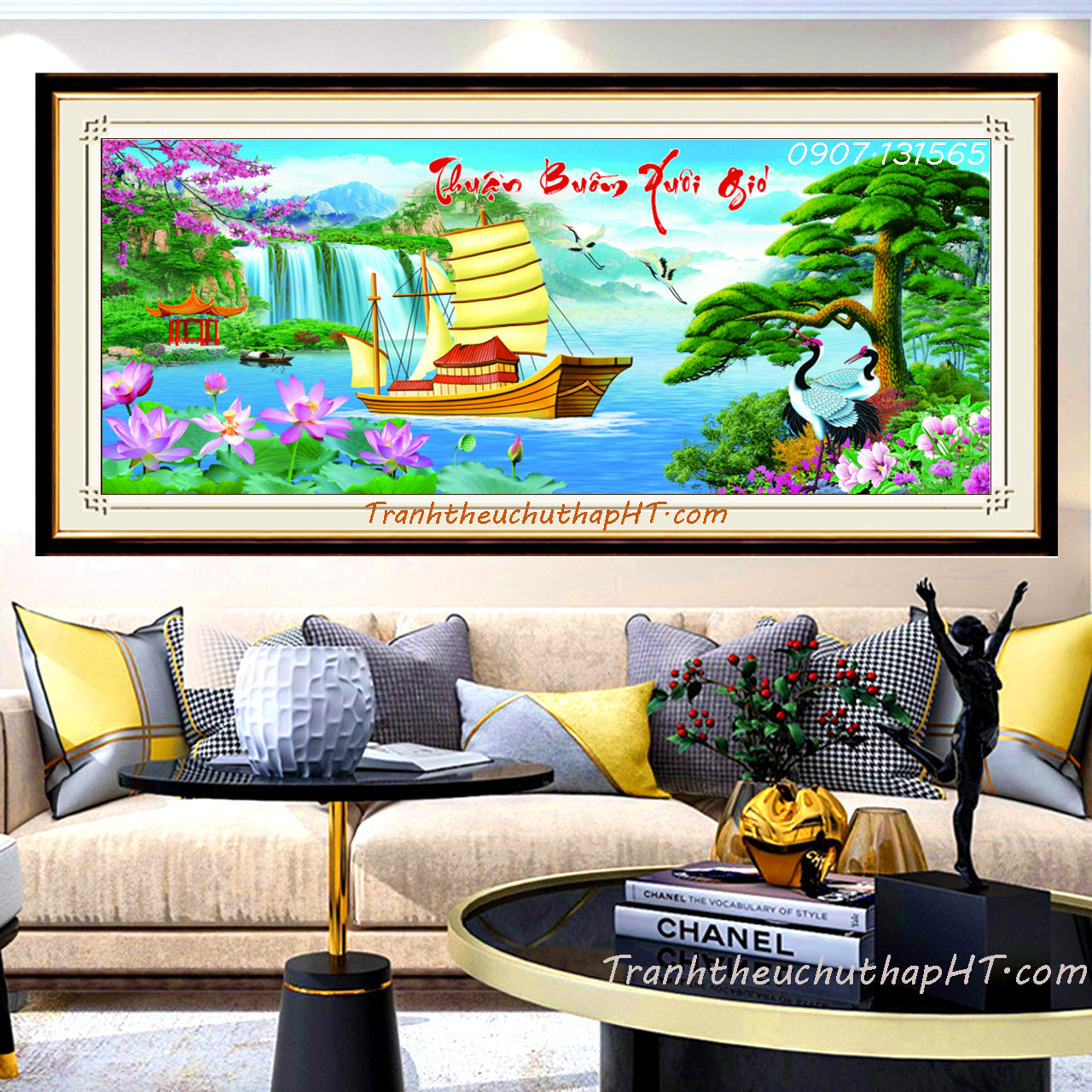 Tranh đính đá thuận buồm xuôi gió VS034 – Tự đính