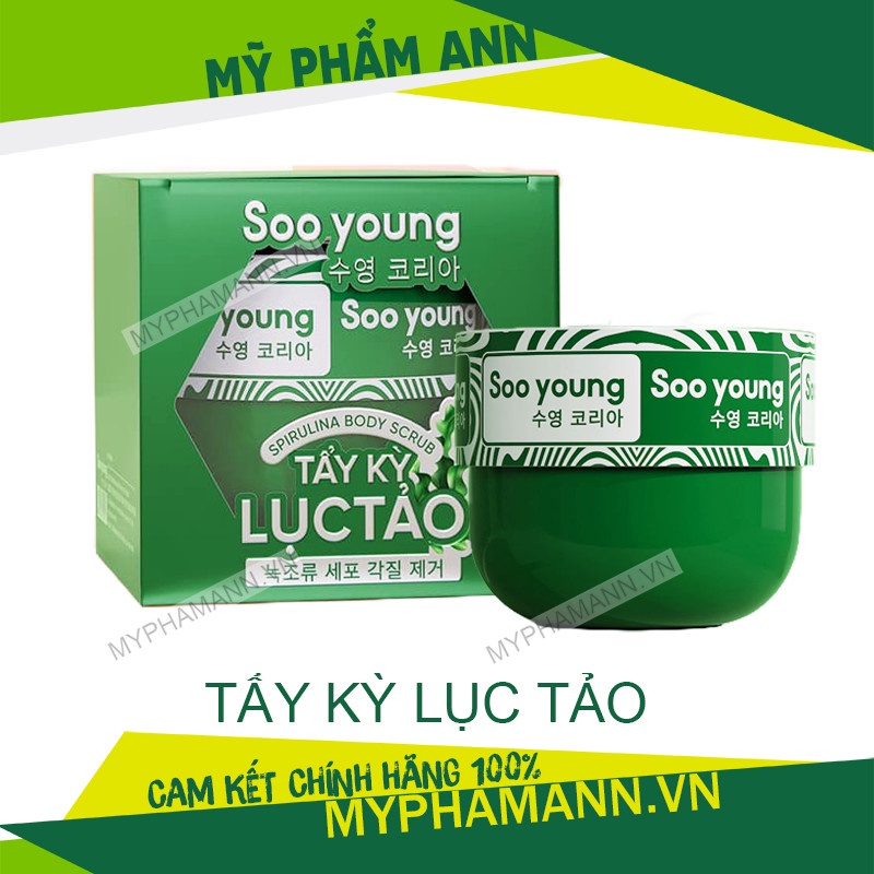 Combo tẩy kỳ lục tảo soo young + body lục tảo soo young chính hãng