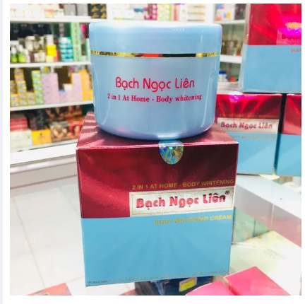 Chính hãng- Kem Body Bạch Ngọc Liên Dưỡng Trắng Da Body - xanh 90gr