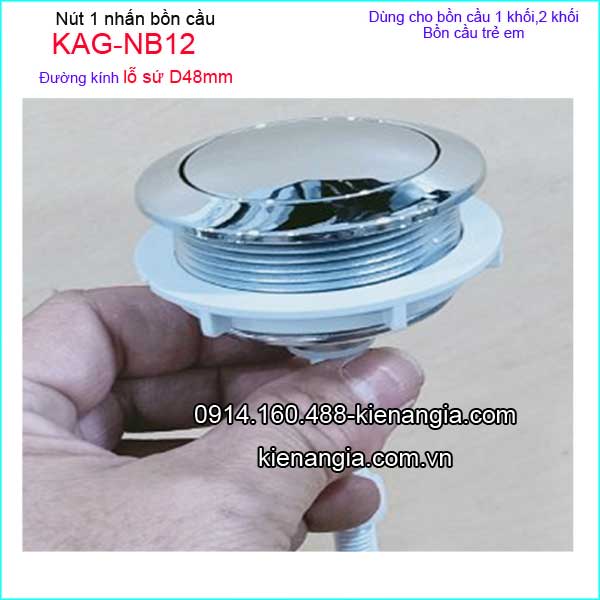 [HCM]Nút nhấn xả bồn cầu lỗ khoét sứ KAG-NB12-D48mm nút nhấn cầu xả 1 nhấn