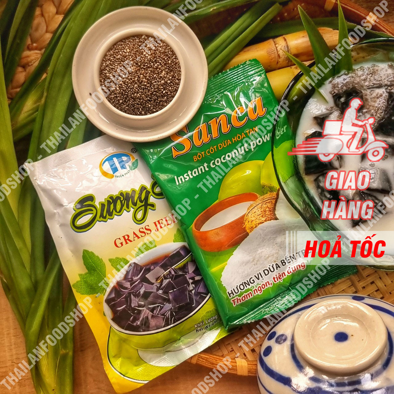 Bột sương sáo Đen Thuận Phát Túi 50Gram