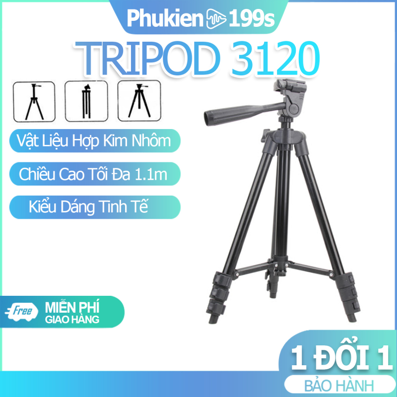 Gậy chụp hình tripod 3110 - Gậy Tripod 3 chân - Giá đỡ 3 chân tripod tương thích với nhiều dòng máy