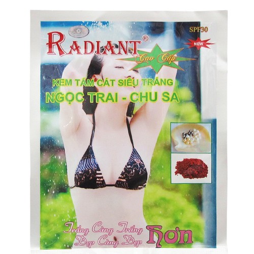 [HCM]Kem tắm cát siêu trắng ngọc trai chu sa Radiant