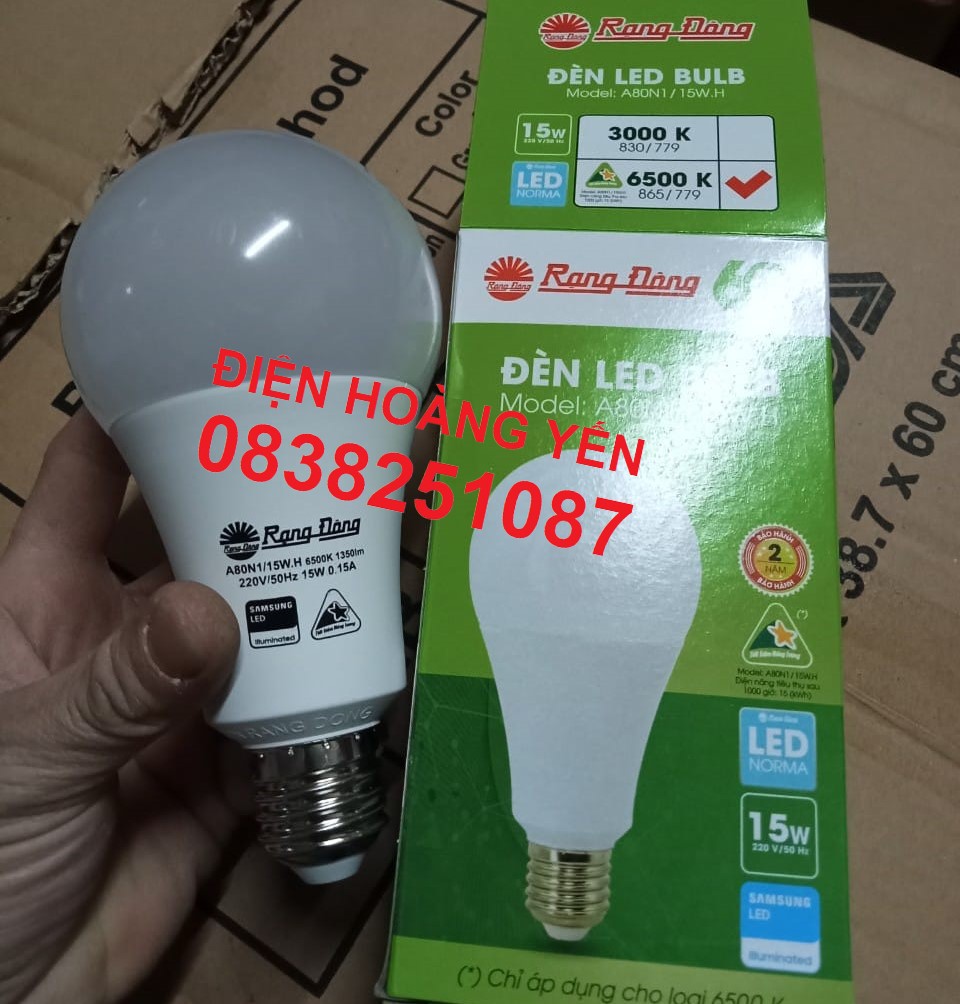 [HCM]Bóng đèn LED TRÒN 15W RẠNG ĐÔNG