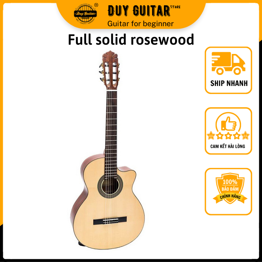 Đàn guitar classic DC350J gỗ hồng đào full solid âm thanh chất - Duy Guitar Store