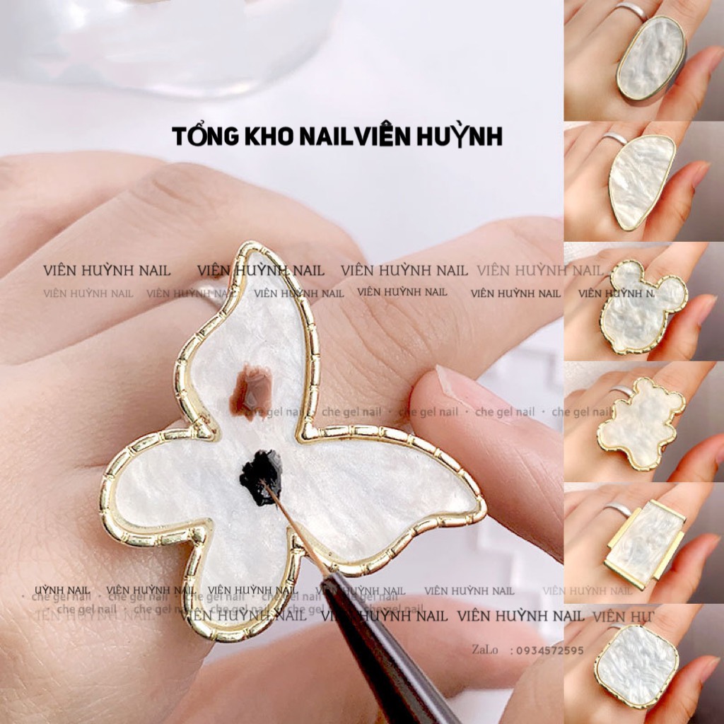 nhẫn pha màu , đựng màu vẽ nail
