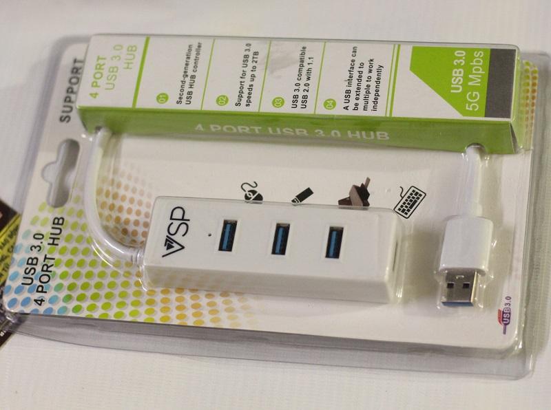Bộ chia 4 cổng USB 3.0 Vision VSP 5Gbps (Nhiều màu)