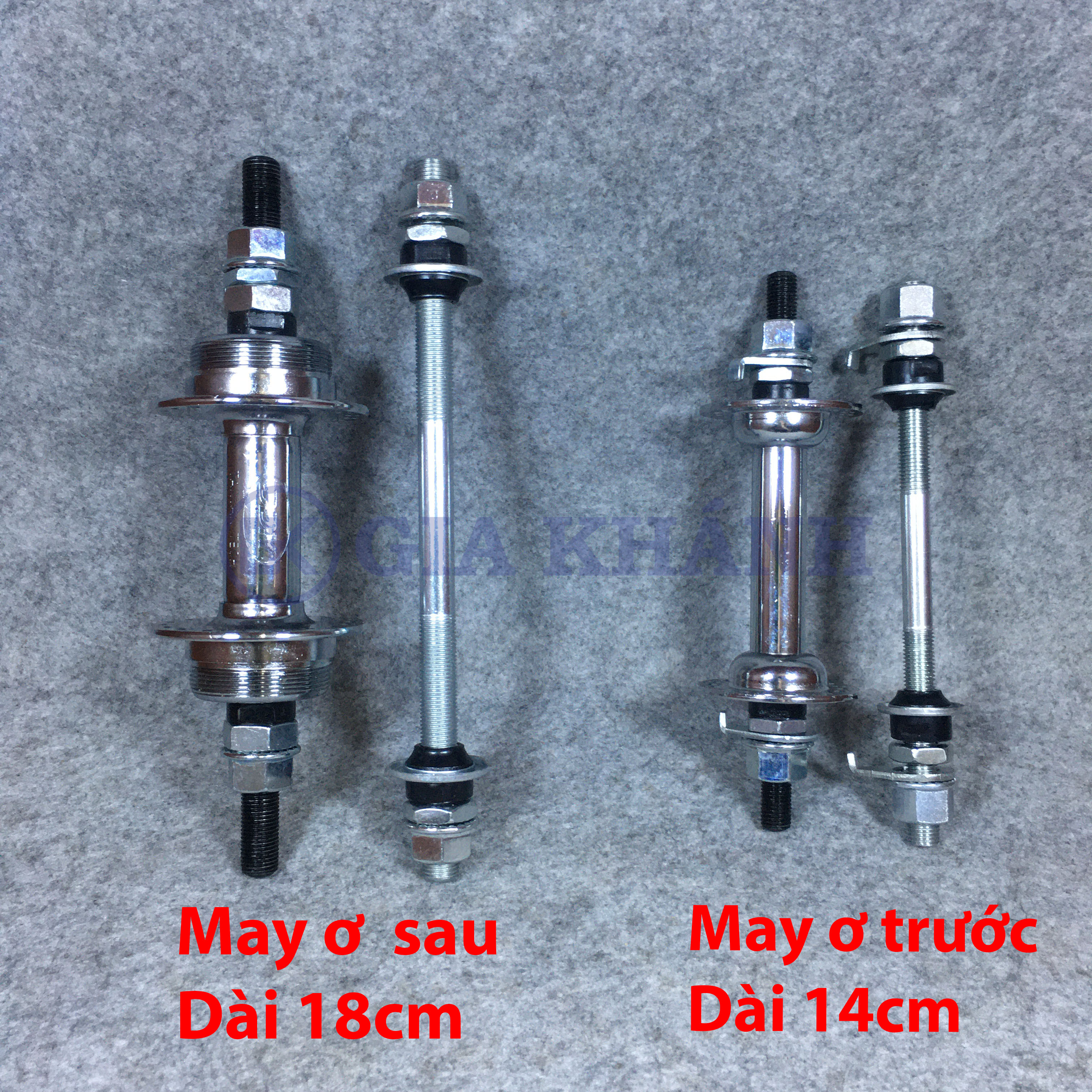 May Ơ ( Moay Ơ ) – Đùm – Trục Trước, Sau Xe Đạp ( Tất Cả Các Xe Mini 600, Cào Cào 660, Thồ 650, 700, ….)