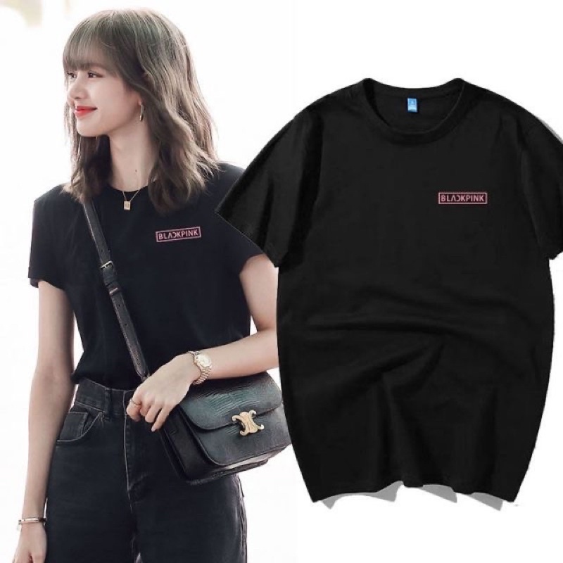 Áo blackpink lisa tay ngắn logo siêu đẹp siêu hot