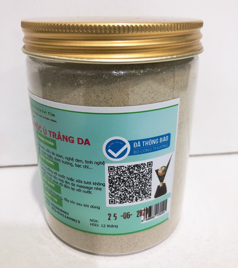 Bột Thảo Mộc Ủ Trắng Da TUỆ TÂM  - 100% Từ Thảo Mộc Tự Nhiên - Hủ 400g