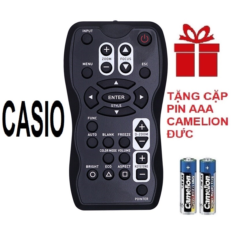 Remote điều khiển máy chiếu CASIO mẫu 3 - Remote may chieu CASIO dieu khien may chieu CASIO