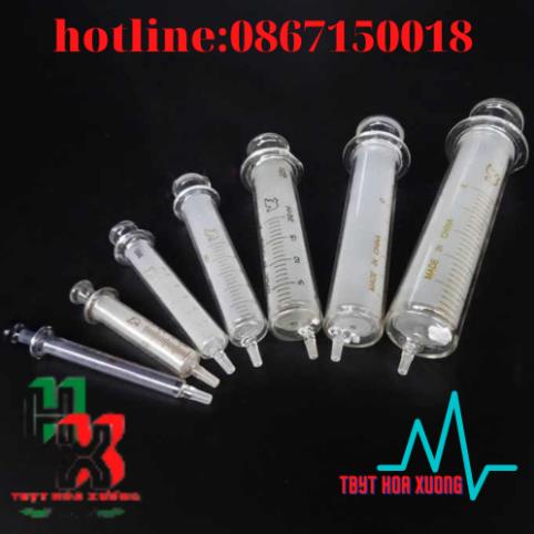 Bơm Tiêm Thuỷ Tinh Các Kích Cỡ 5ml, 10ml, 20ml, 30ml, 50ml, 100ml