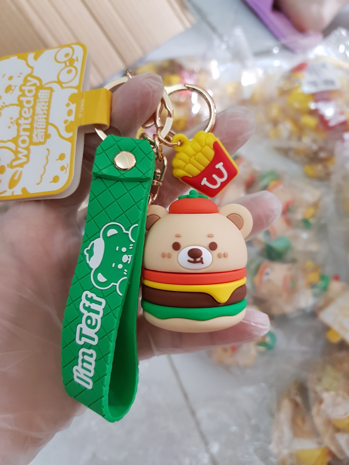 [HCM]Móc khóa gấu Wonteddy hamburger