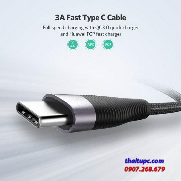Cáp USB to USB-C Data Cable 3A Alunimum Alloy, Dài 2m - UGREEN 60206