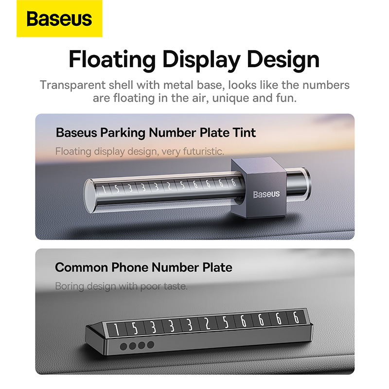 Bảng số điện thoại Baseus Parking Number Plate Tint