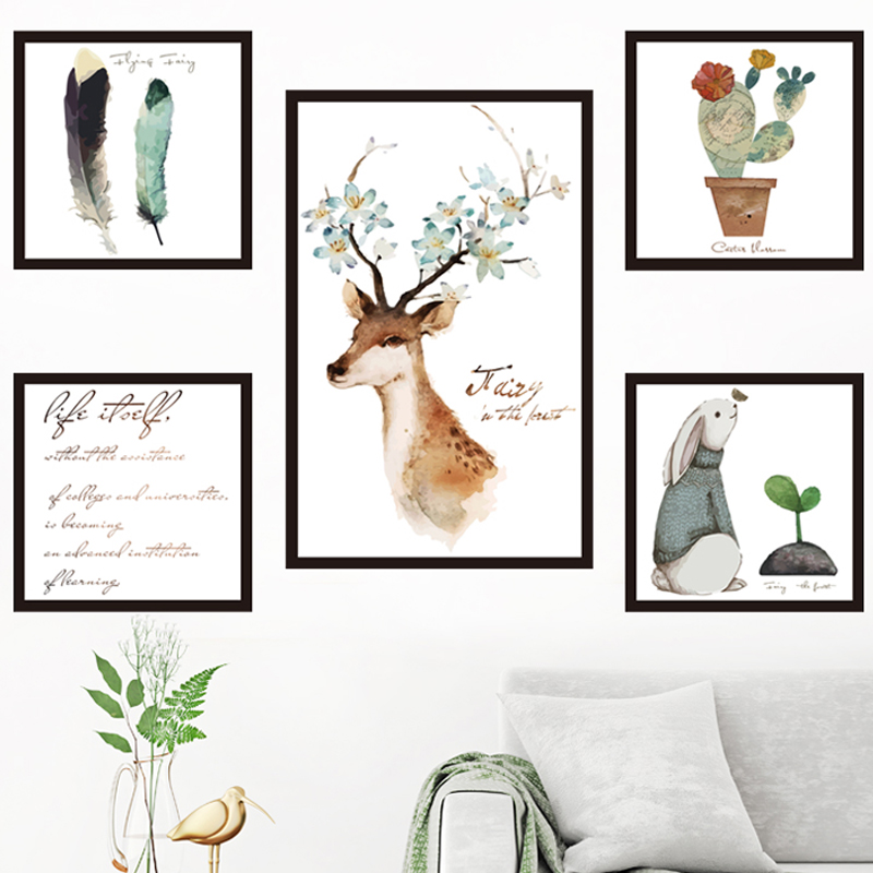 Decal dán tường Sticker dán tường in chất lượng cao có keo mặt sau mẫu Khung tranh phong cách Vintage ZH57