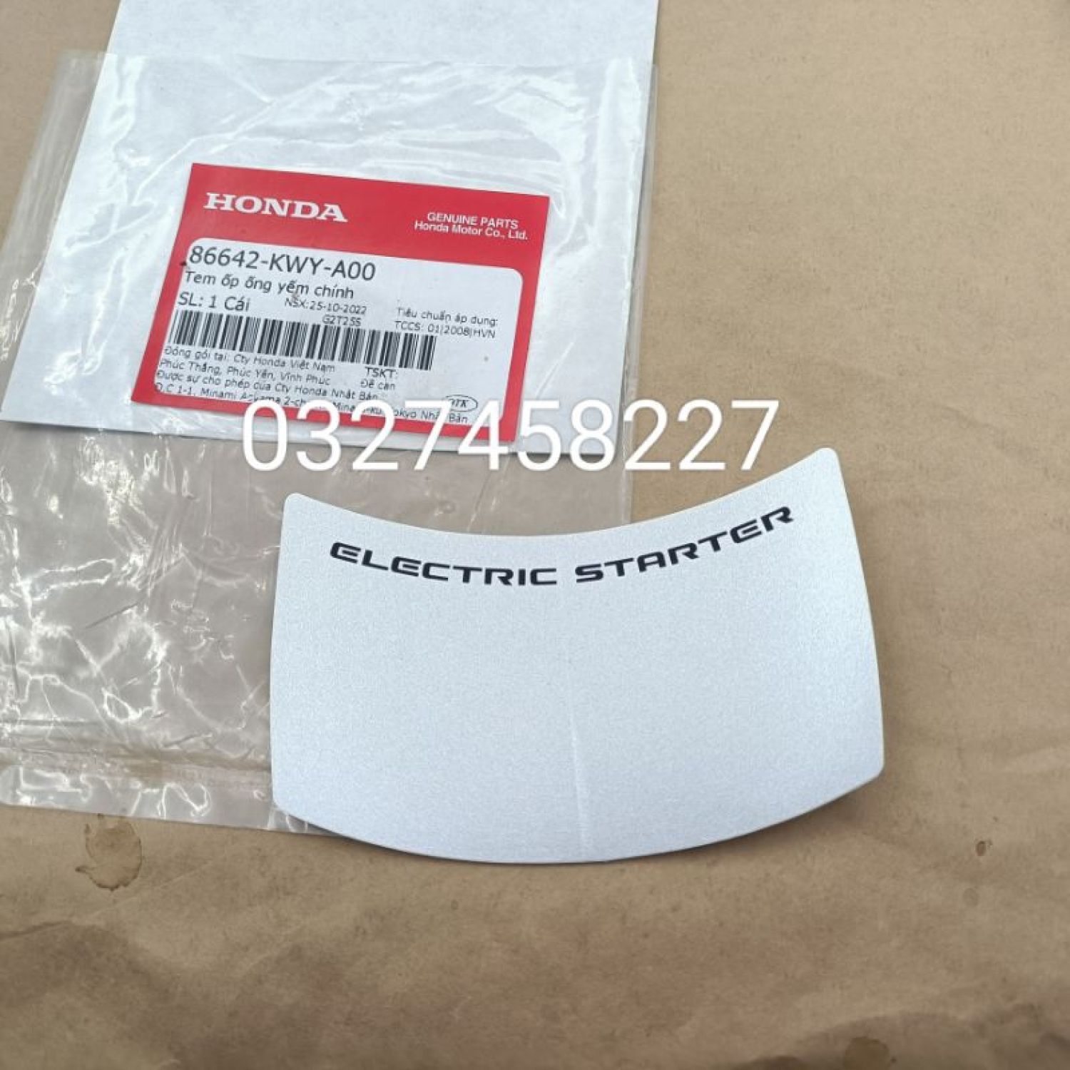 Tem dán bửng yếm electric xe wave a, rs, s100 zin