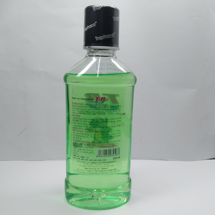NƯỚC SÚC MIỆNG T-B KID - Chai 250ml