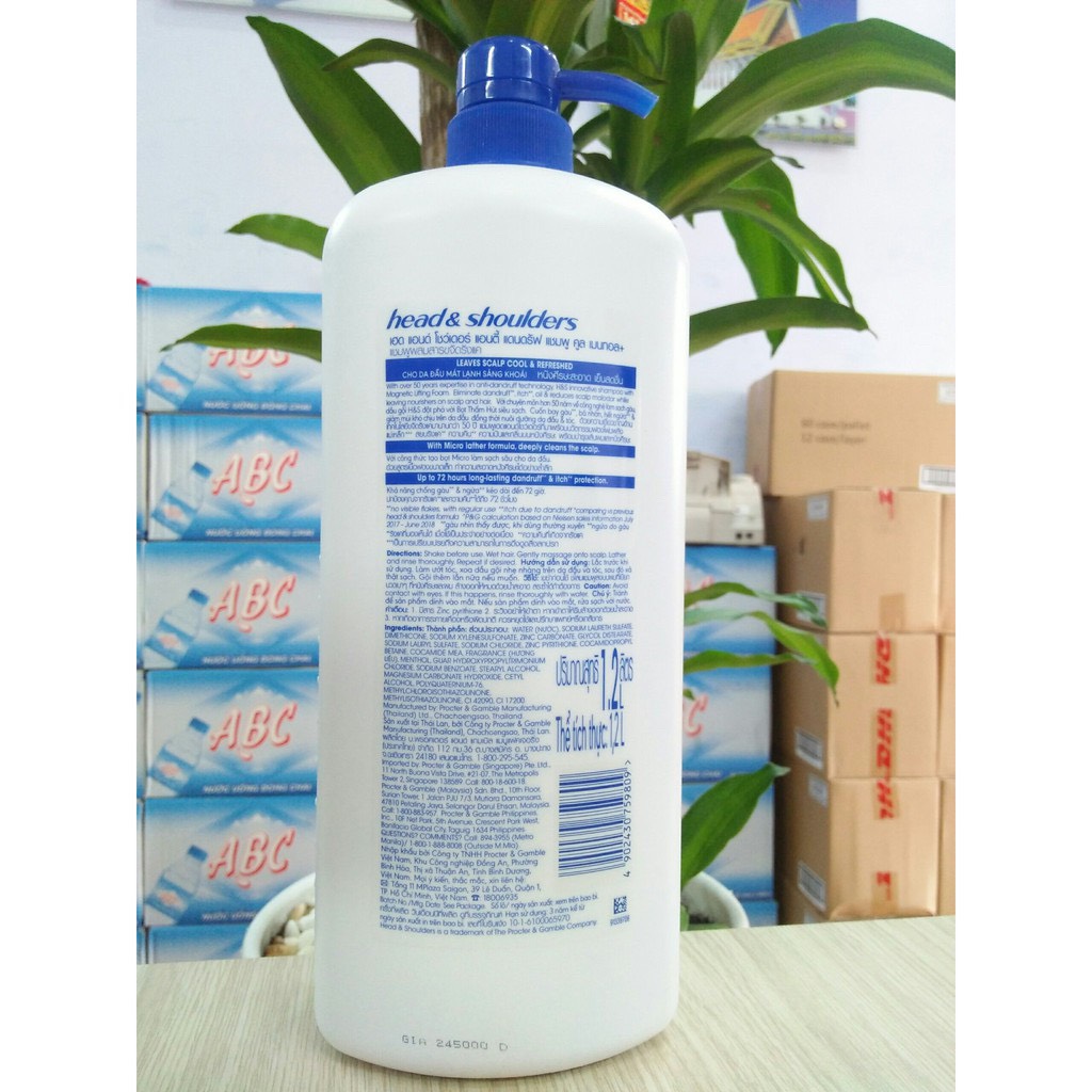 [HCM]Dầu Gội Head&Shoulder Chai 850ml Hương Bạc Hà