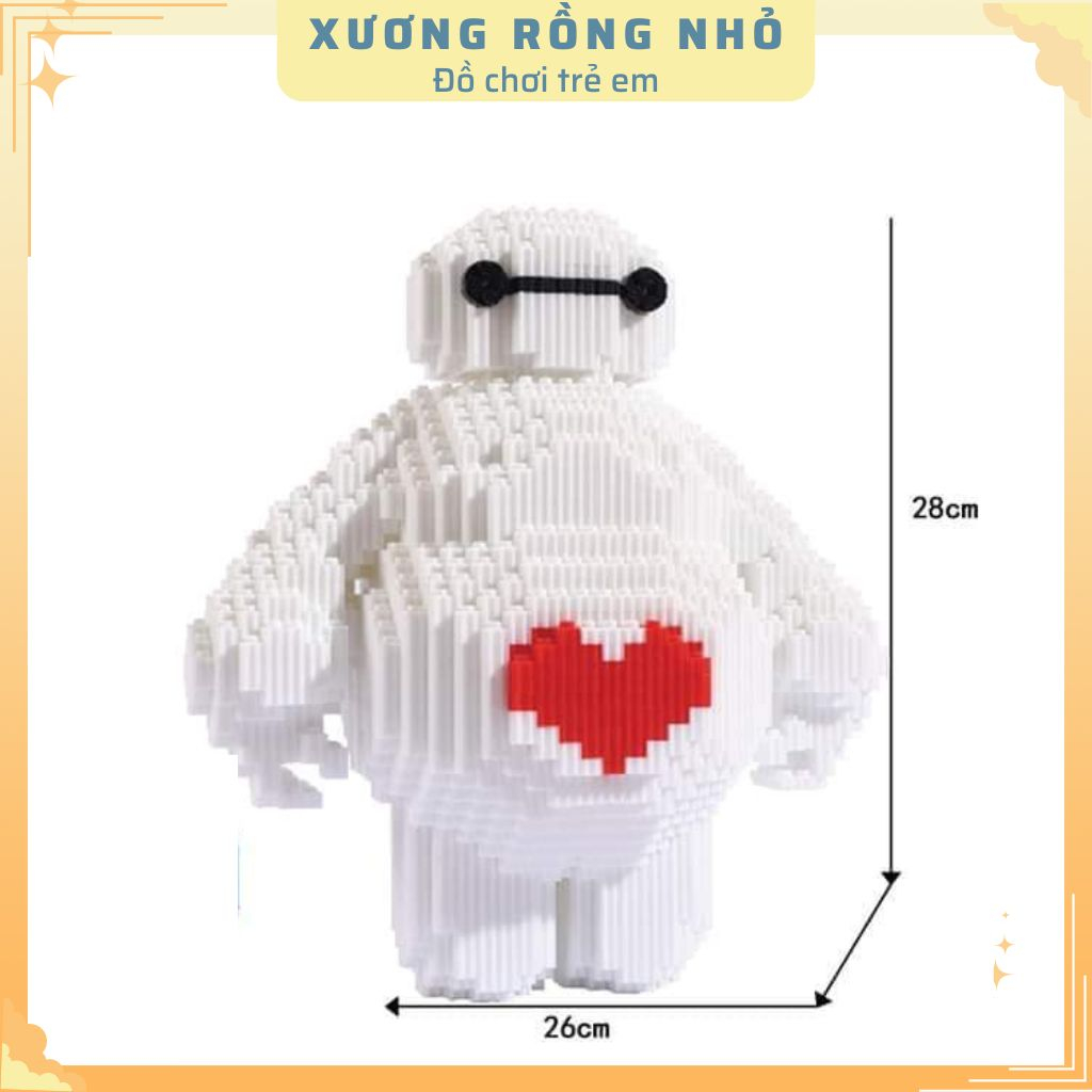 Mô hình lắp ghép baymax, lego baymax size lớn
