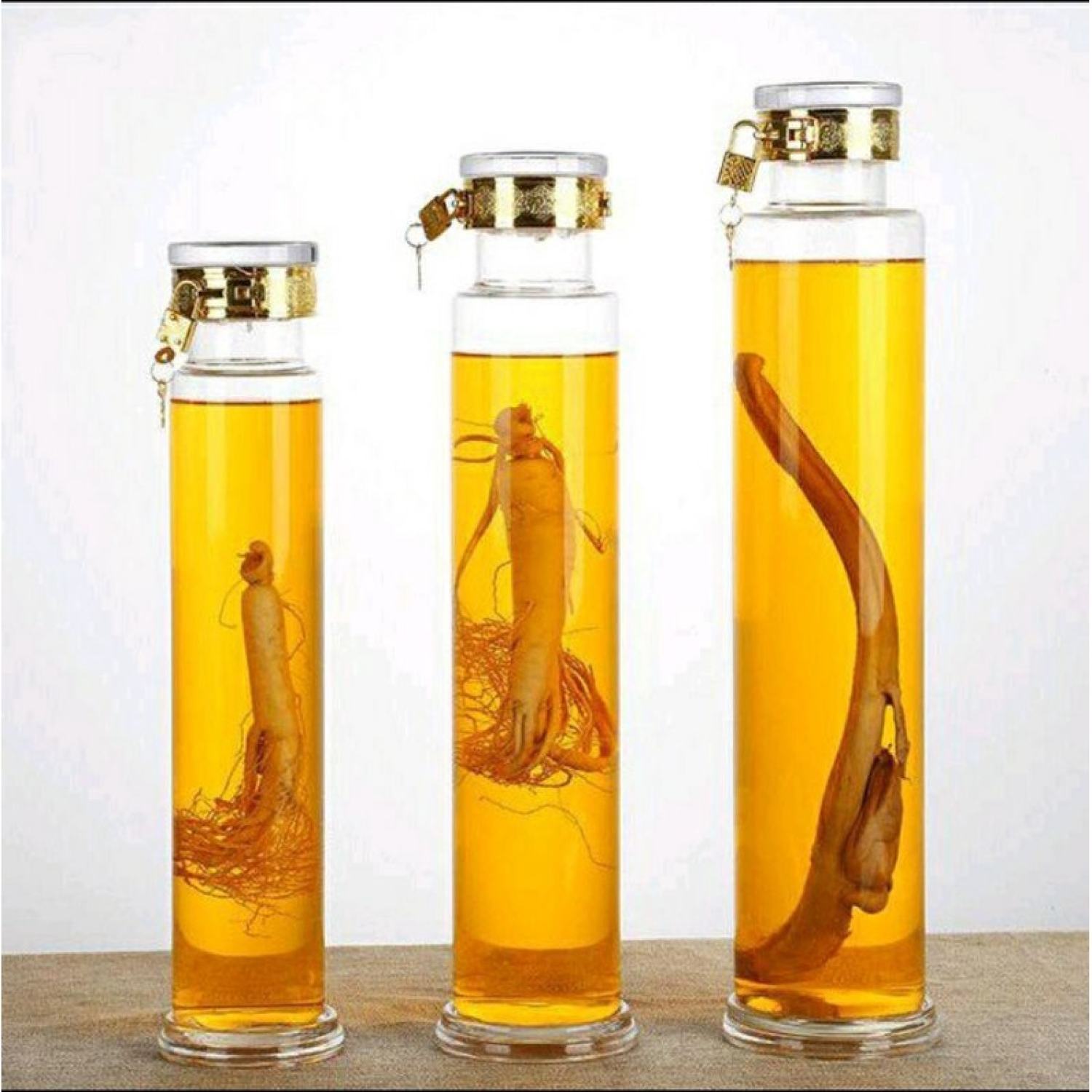 Bình Ngâm rượυ Thủy Tinh Ngâm Sâm Có Khóa