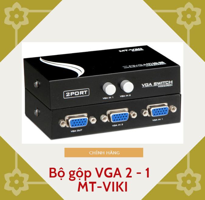 Bộ gộp vga 2 vào 1 ra mt-viki - hàng chính hãng