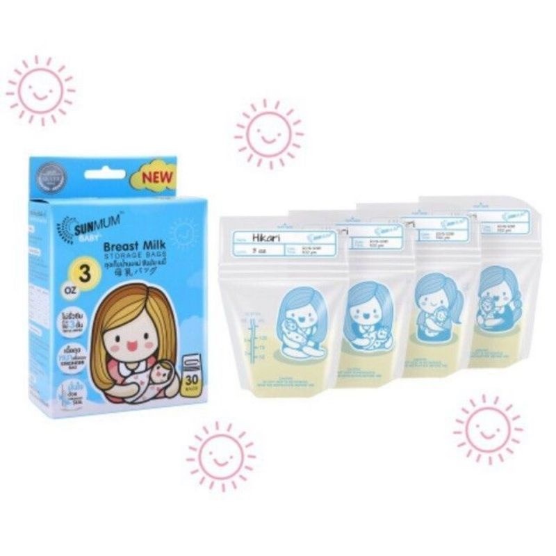 Túi trữ sữa sunmum 100ml / 150ml / 250ml Thái Lan