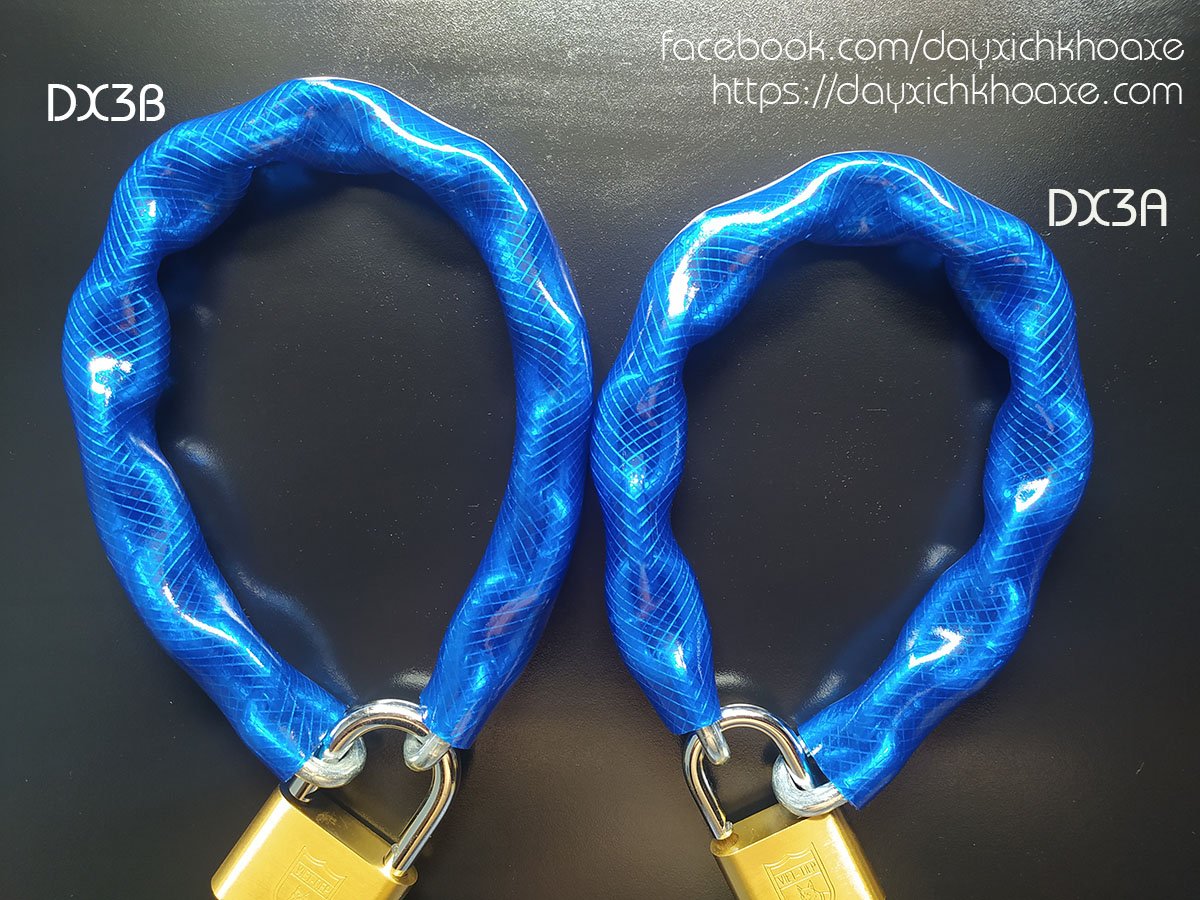 Wire chain lock door/gate Aurae (chain 8mm) - Blue - DX3A - DX3B - DX3C - DX3D
