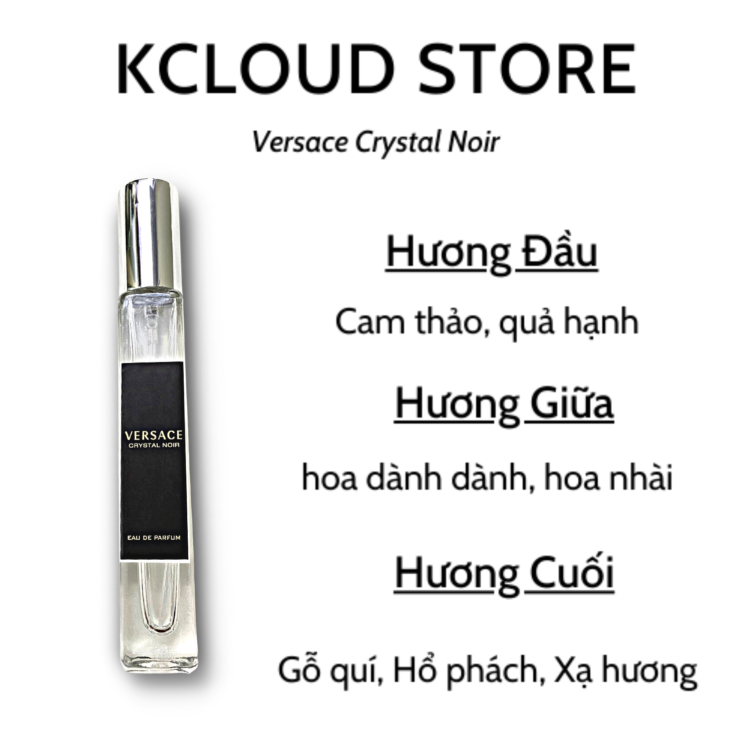 Nước Hoa nữ  Versace Crystal Noir chiết 10ml