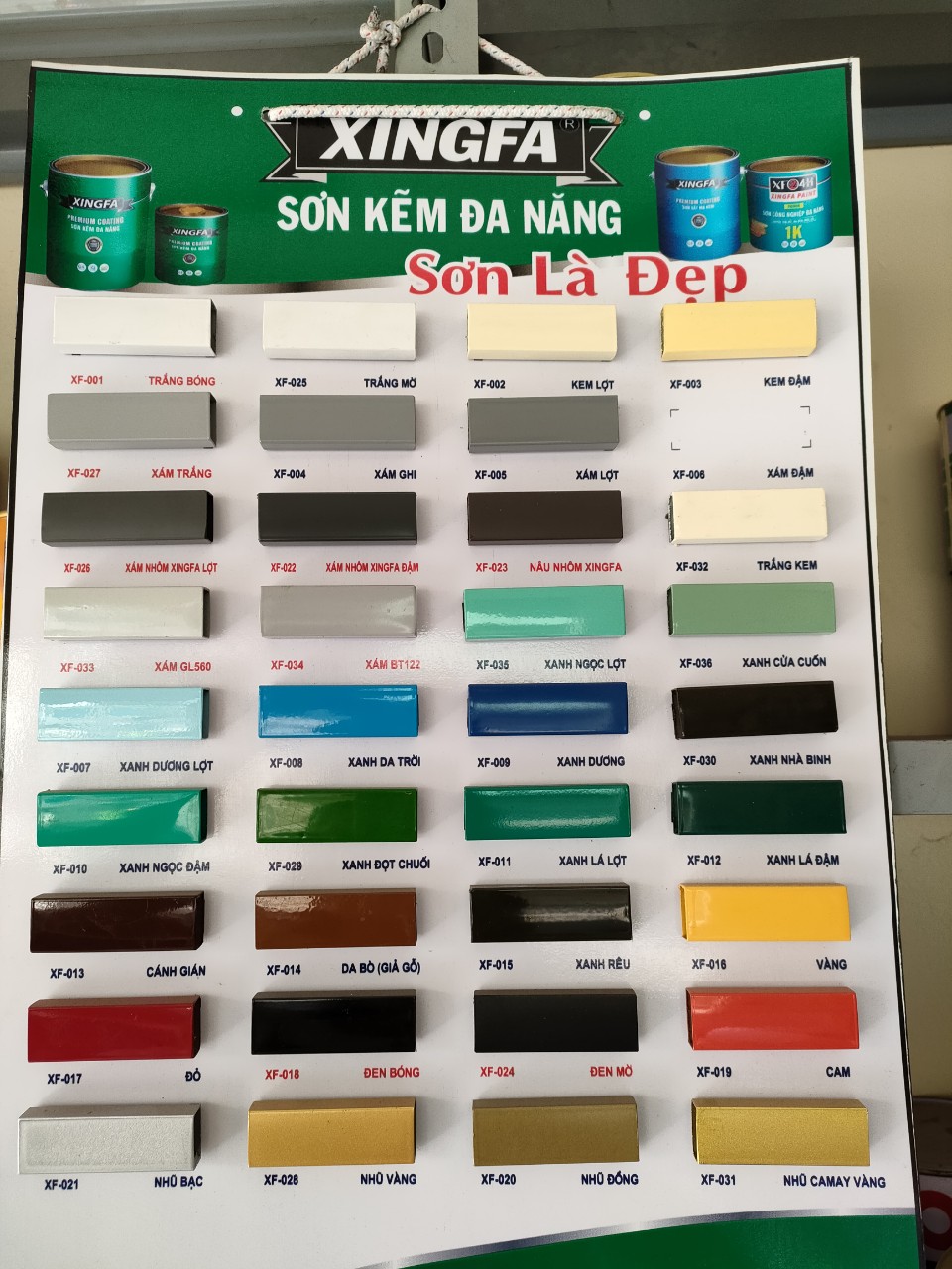 SƠN SẮT MẠ KẼM 2 THÀNH PHẦN XINGFA BỘ 1.2 KG