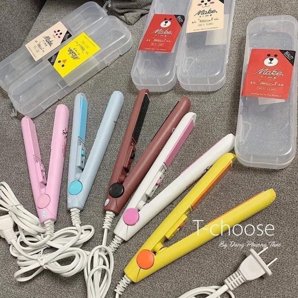 Máy Uốn Tóc Duỗi Tóc Mini Đa Năng, Máy Làm Tóc Mini, Máy Là Tóc Nhỏ Gọn