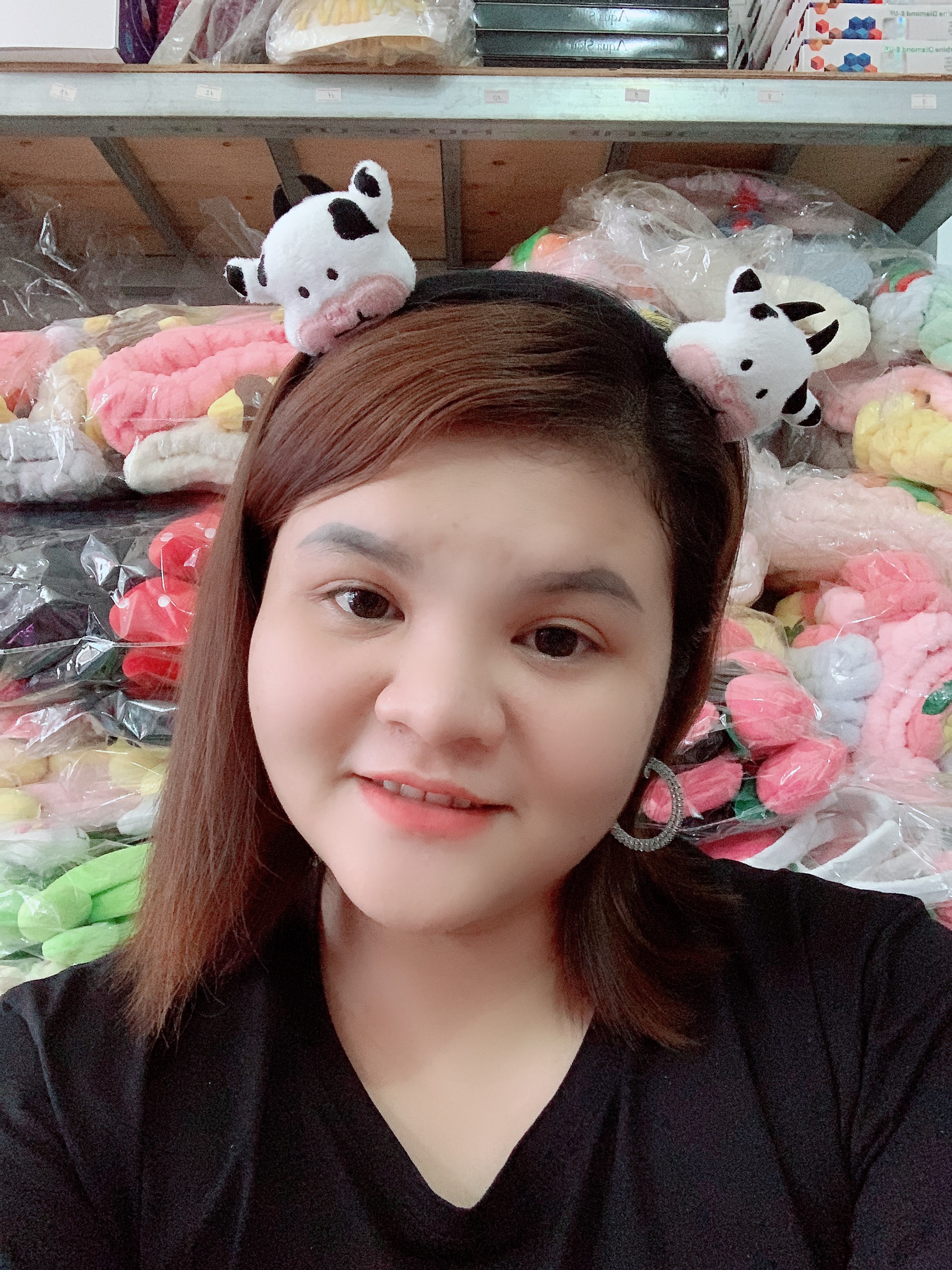 Băng Đô Cài Tóc 2 Con Bò Sữa
